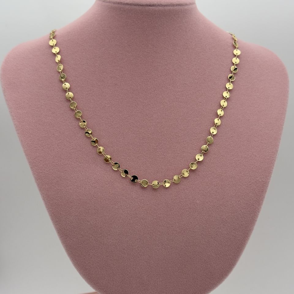14K Gold Çelik zincir