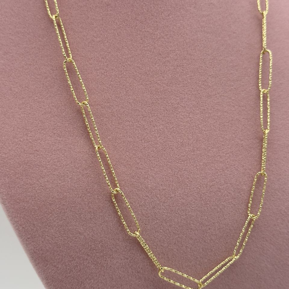 14K Gold Çelik Ataç zincir