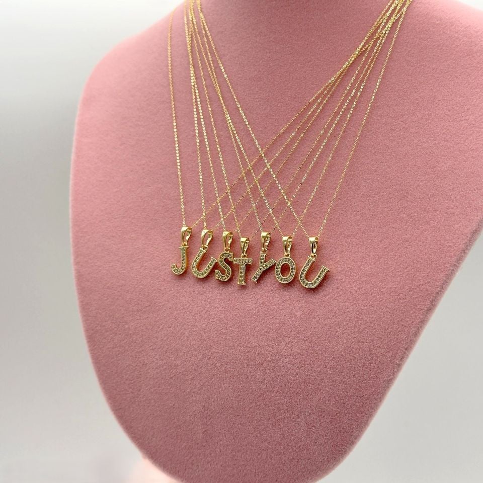 14 k gold plated harf kolye