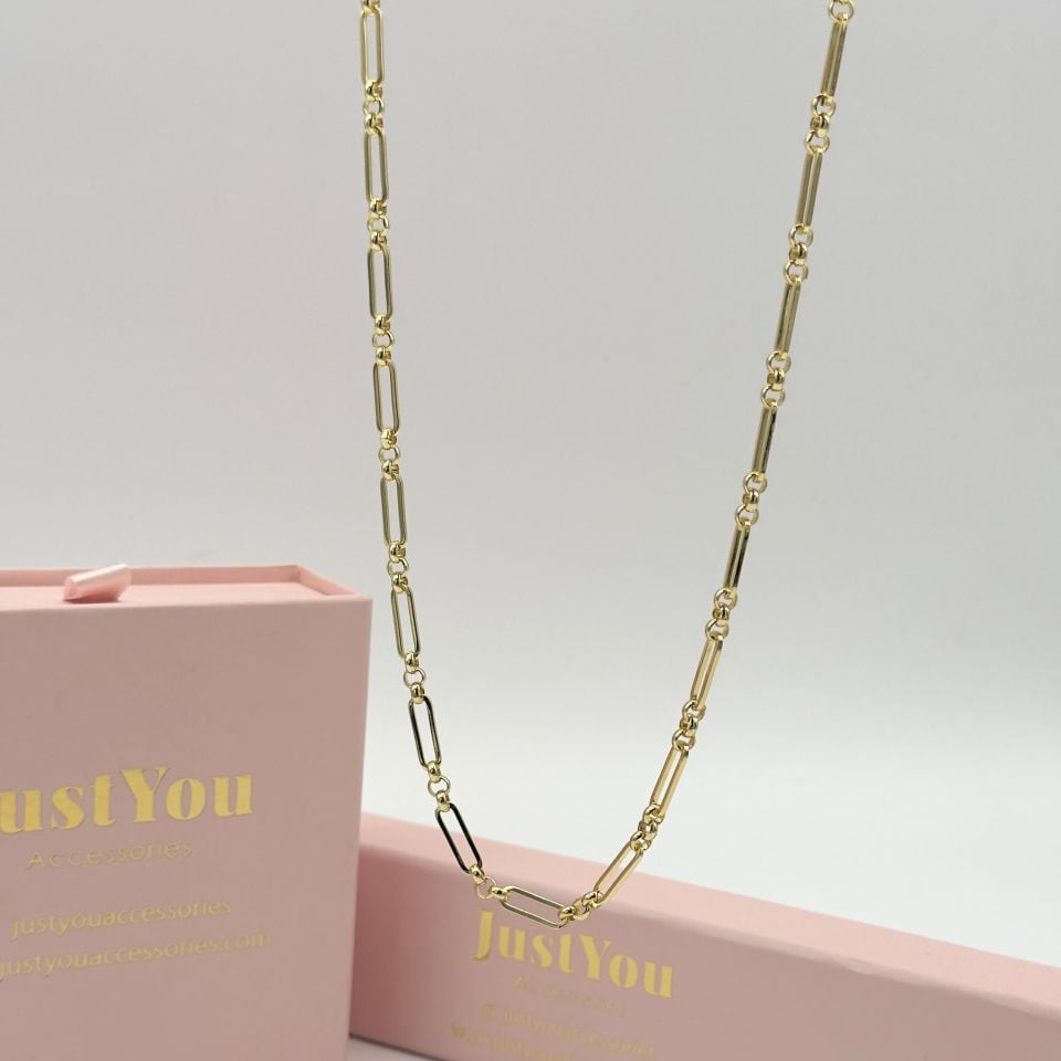 JY 14K GOLD PLATED DESENLİ ATAÇ ZİNCİR