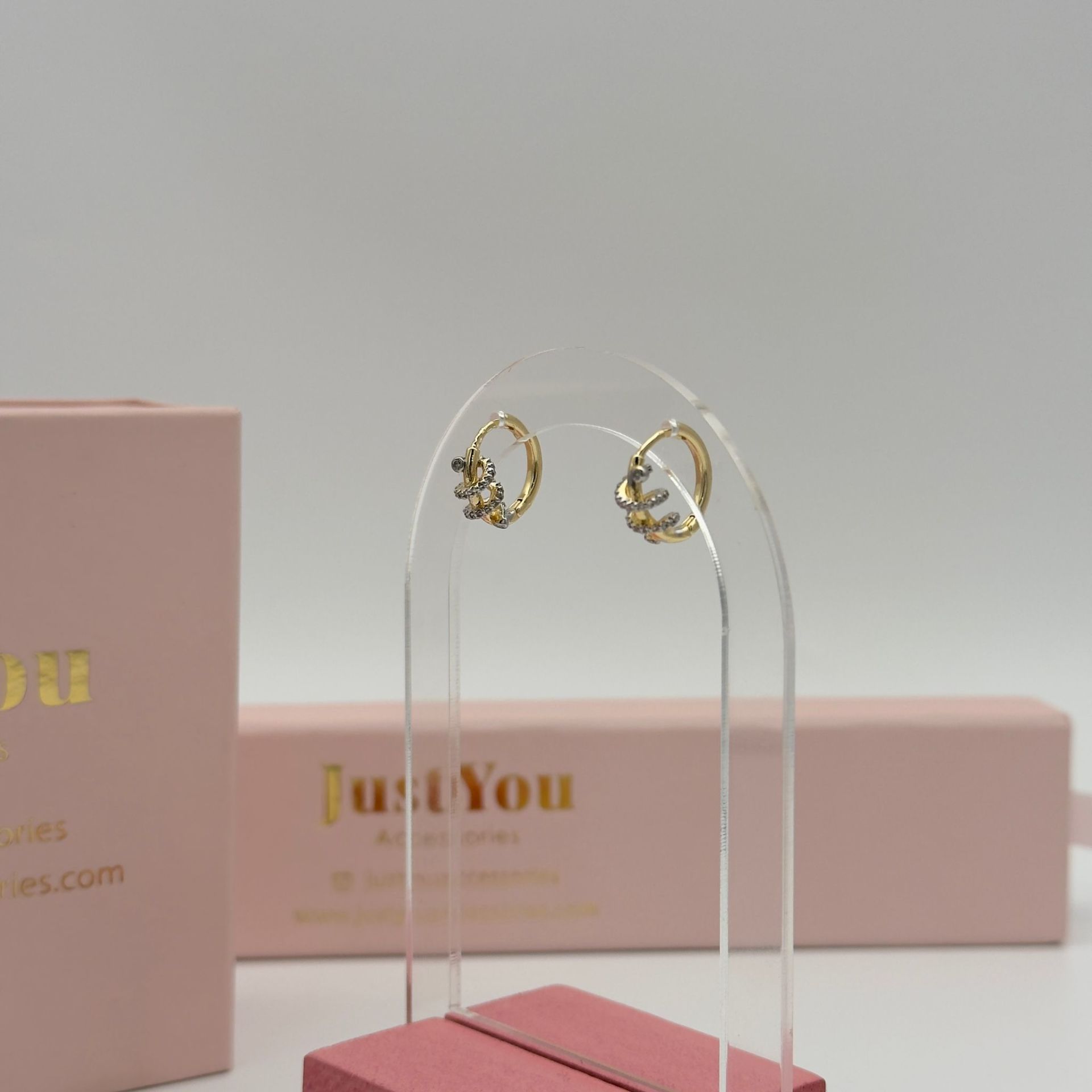 14K GOLD ÇELİK KÜPE