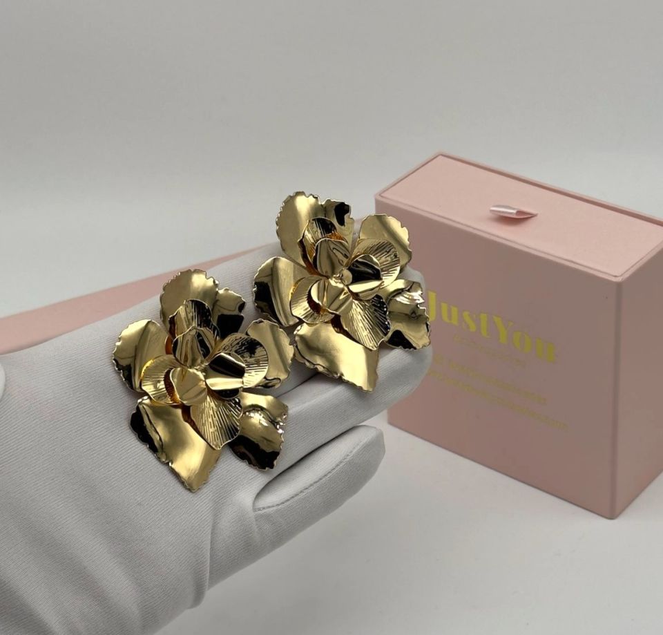 ÇELİK GOLD GÜL KÜPE