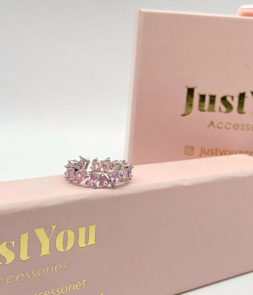 14K PEMBE TAŞLI YÜZÜK